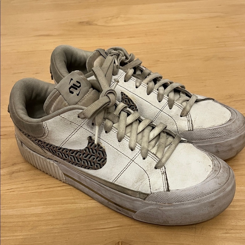 Nike Gray and White Athletic Shoes